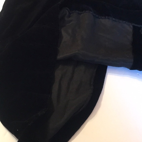 True Vintage Velvet Maxi Long Dress Prom Formal Old Hollywood Full Black Gown - Picture 8 of 12